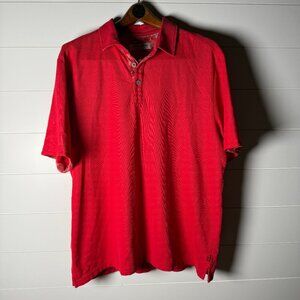 Tommy Bahama Island Zone Mens XL Solid Red Stretch Knit Polo Short Sleeve